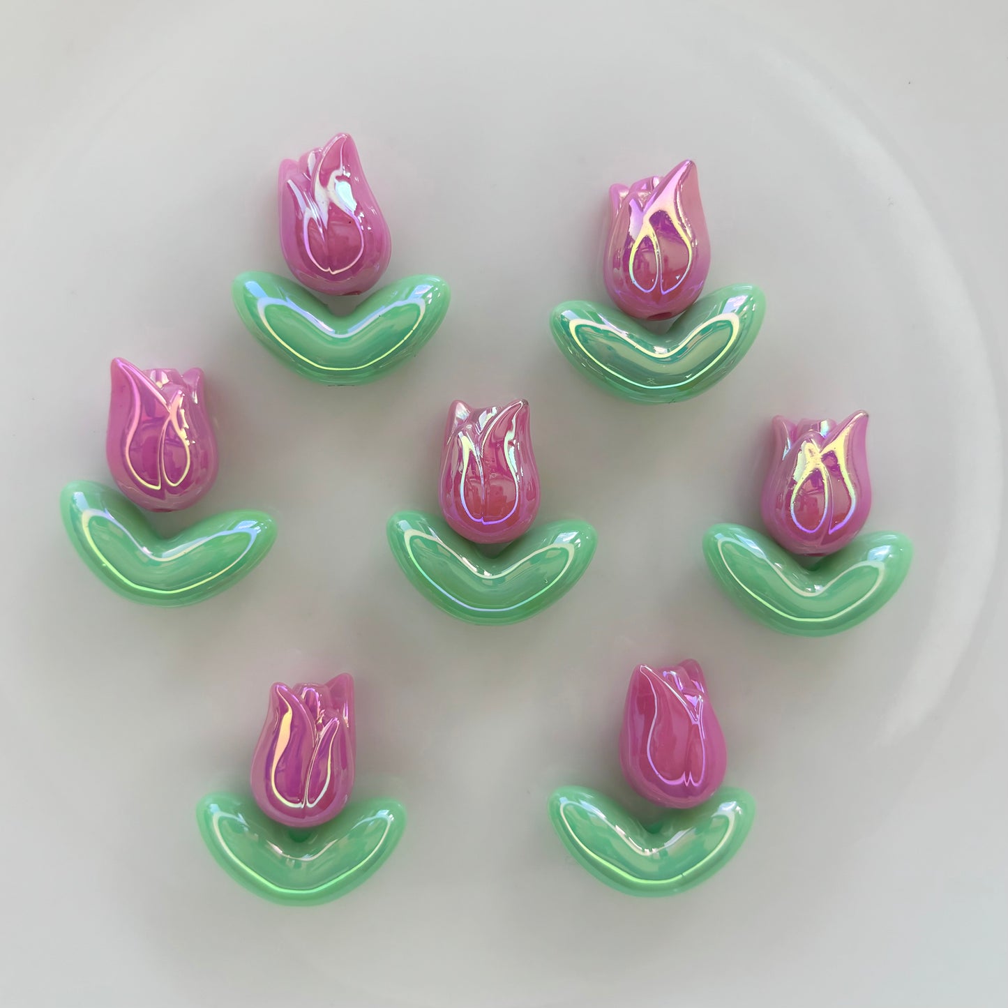 Tulipanes en acrilico