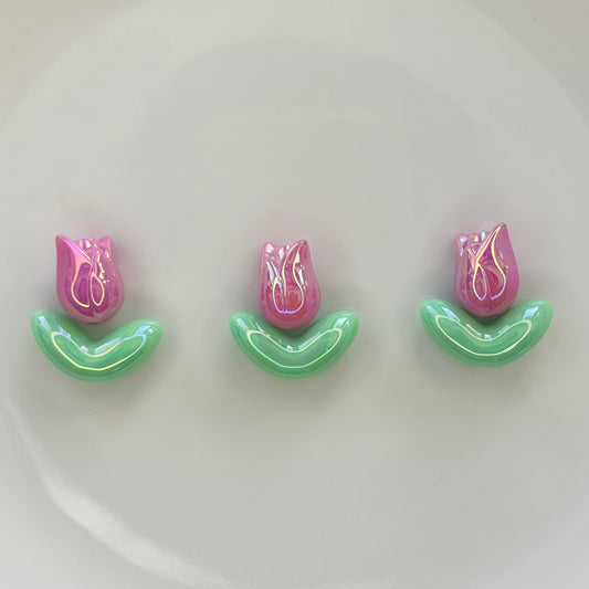 Tulipanes en acrilico