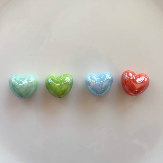 Corazónes de ceramica